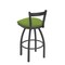 Holland Bar Stool Co 30" Low Back Swivel Bar Stool, Pewter Finish, Canter Kiwi Green Seat 82130PW009 - alternate 3